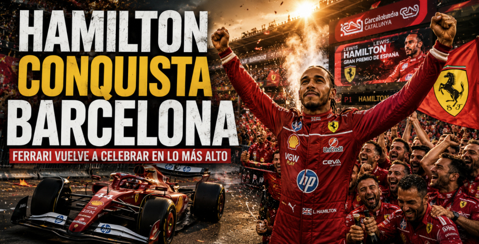 Hamilton Conquista Barcelona con Ferrari
